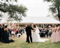 These newlyweds shared a beautiful outdoor wedding ceremony at The Moss Ranch at Enchanted Rock! 