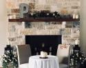 Our natural brick stone fireplace is simply gorgeous! 
