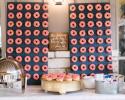 We just love how this couple chose an adorable donut display for their wedding reception! 